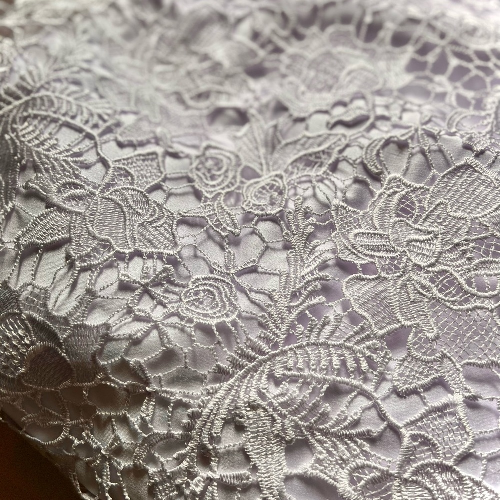 LALA MIRA - White Lace Mini Dress - Picture 4 of 5